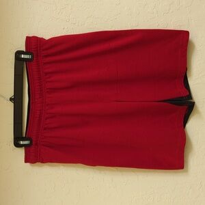 3/$20🌟 Reebok Red Heathered Two Sided Contrast Athletic Shorts Size Medium